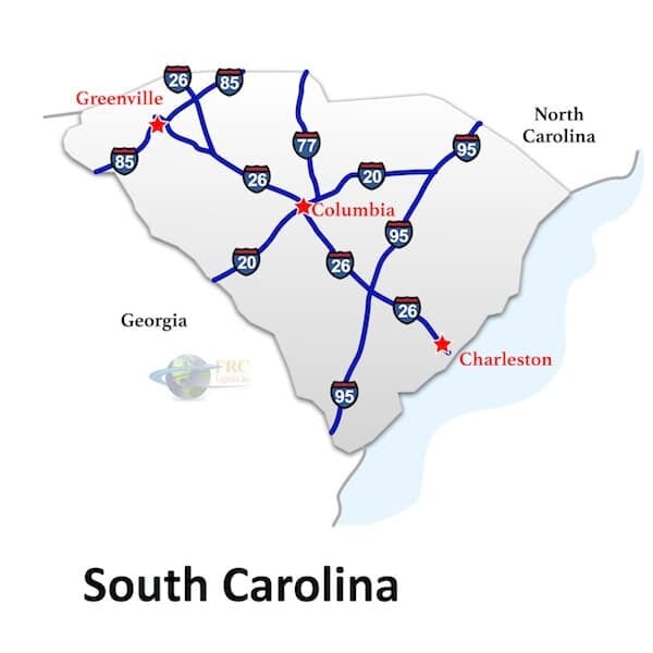 South Carolina to California Trucking Rates