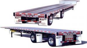 Flatbed trailers worden getoond in bovenstaande afbeelding